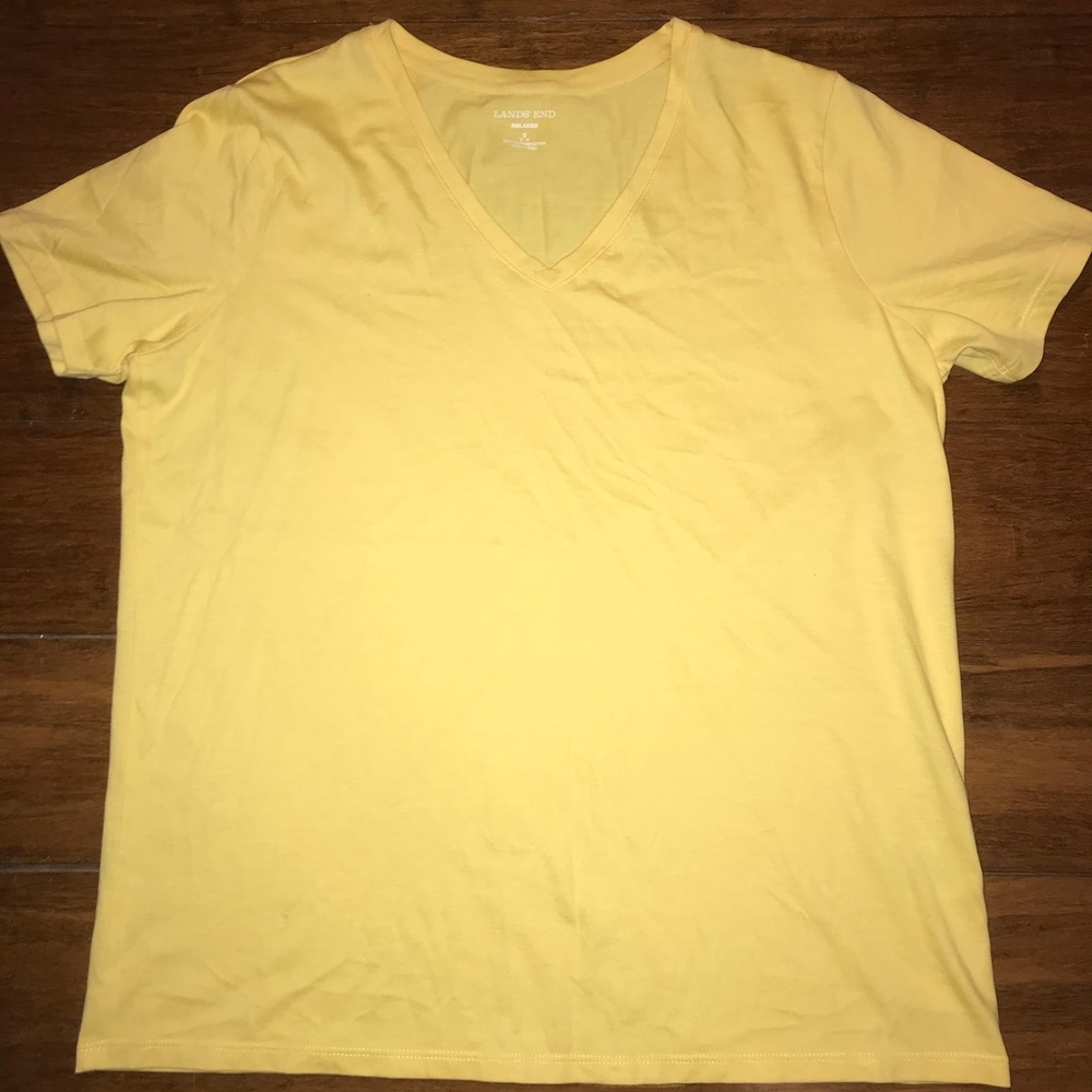Yellow relaxed plain t-shirt - Picture 1 of 3